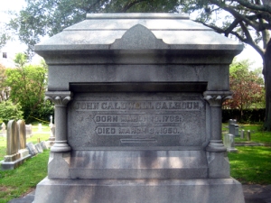 Calhoun's tomb in St. Philip's cemetery