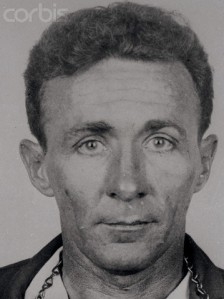 31 Aug 1954 --- Original caption: The three-day manhunt for Elmer "Trigger" Burke, a New York gunman who broke out of a Boston jail in broad daylight, has extended as far south as Philadelphia, with police in East Coast cities ordered to "shoot to kill." From Massachusetts to the Pennsylvania city, F.B.I. agents and police are seeking clues to the whereabouts of Burke, who is wanted in New York in connection with at least four slayings. Burke had been jailed in Boston after an alleged attempt at machine-gunning Joseph "Specs" O'Keefe, a one-time prime suspect in the unsolved $2,219,000 Brink's holdup. --- Image by © Bettmann/CORBIS